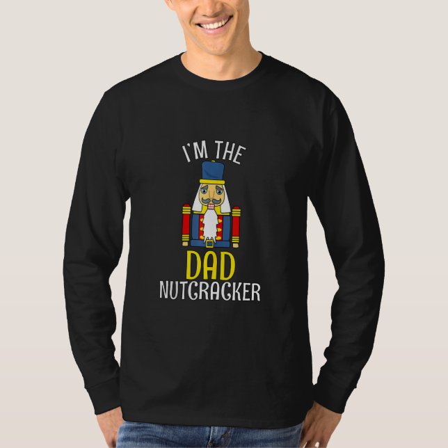 Pappa Nutcracker Costume Matching Family Pjs pappa T Shirt (Framsida)