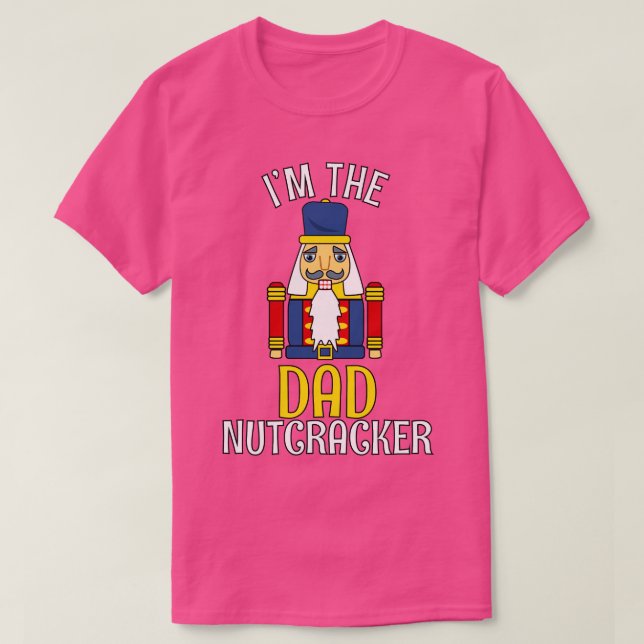 Pappa Nutcracker Matching Familjefejul T Shirt (Design framsida)