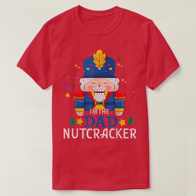 Pappa Nutcracker Matching Family Group-julparet T Shirt (Design framsida)