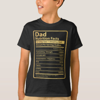Pappa Nutrition Facts Fars dag Gift for Pappa T Shirt
