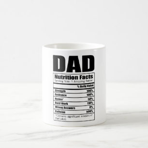 Pappa Nutrition Facts Lycklig Fars dag Kaffemugg