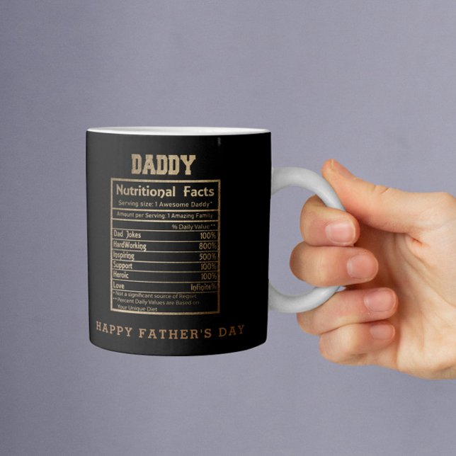 Pappa Nutritional Facts Fars dag Coffee Mugg (Skapare uppladdad)