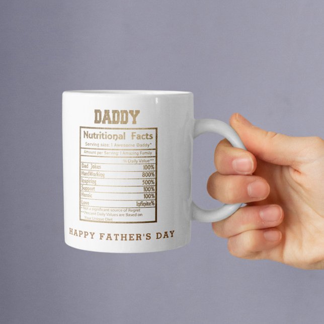 Pappa Nutritional Facts Fars dag Kaffemugg (Skapare uppladdad)