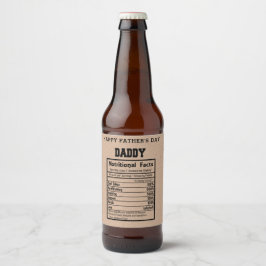 Pappa Nutritional Facts Fars dag Ölflaska Etikett