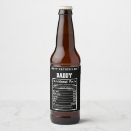 Pappa Nutritional Facts Fars dag Ölflaska Etikett