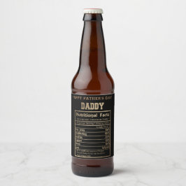 Pappa Nutritional Facts Fars dag Ölflaska Etikett