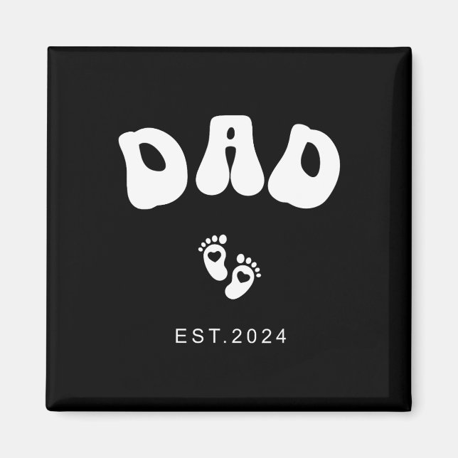 Pappa Nya Mamma-presenter För Kvinnor Män Gravidit Magnet (Framsidan)