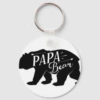 Pappa Nyhetsbjörn Rolig Retro Nyckelring