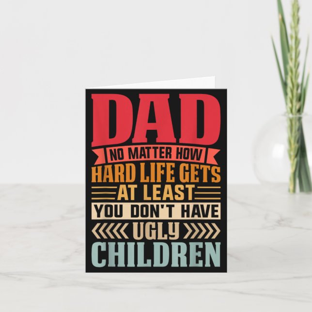 Pappa oavsett hur tufft livet blir ha inte fula kort (Framsida)