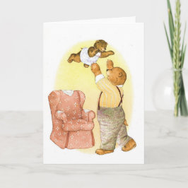 Pappa och Baby Bear Kort