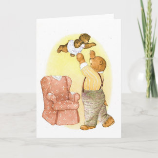 Pappa och Baby Bear Kort