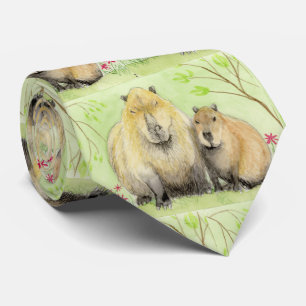 Pappa och baby Kapybara Slips