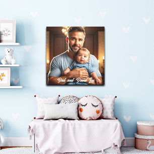 Pappa och Baby Sweet 1 Photo Anpassningsbar Canvastryck
