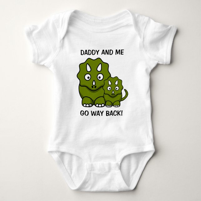 Pappa- och babyTriceratops T-shirt (Framsida)