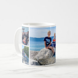Pappa och barn fotokollage helomslag kaffemugg