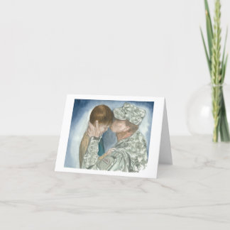 Pappa och barn helgkort