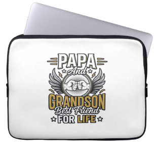 Pappa Och Barnbarn Bästa Vän För Livet Tröja Desig Laptop Fodral