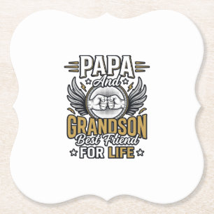 Pappa Och Barnbarn Bästa Vän För Livet Tröja Desig Underlägg Papper