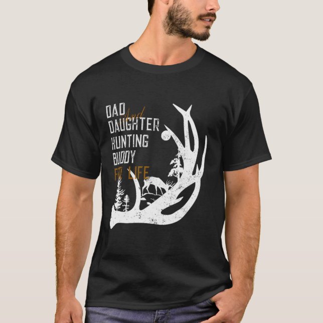 Pappa och dotter som jagade Buddy för livet T Shirt (Framsida)