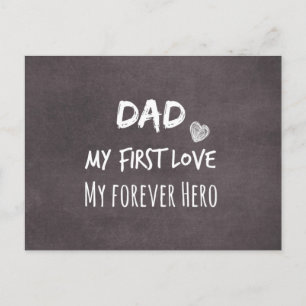 Pappa och dottercitat: First Kärlek, Forever Hero Vykort
