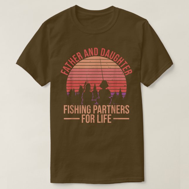 Pappa och dotterfisksparter för Life Fischer T Shirt (Design framsida)