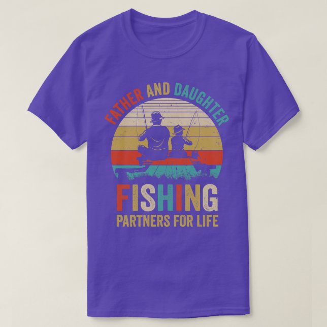 Pappa och dotterfisksparter för livfiskare t shirt (Design framsida)