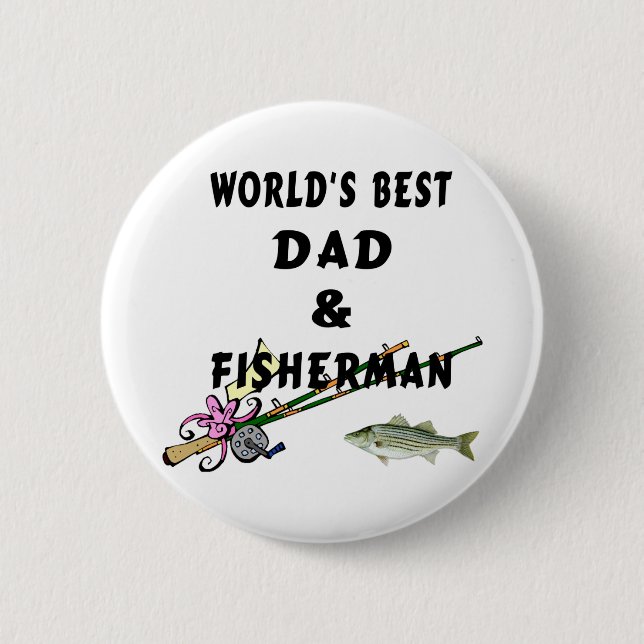 Pappa och fiskare knapp (Framsida)