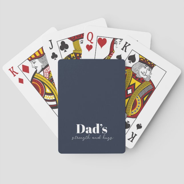 Pappa och Hugs - Fars dag Gift | Casinokort (Baksidan)