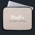 Pappa och Hugs - Fars dag Gift | Laptop Fodral<br><div class="desc">Behålla Pappa organiserade på resande fot med denna Personlig Electronics Bag för "Pappa's Strength and Hugs" - en tankfull och praktisk julklapp för Far Dag som bär mer än bara kablar och laddare. Med en elegant design och ett uppriktigt budskap är den här teknikpåsen perfekt för att lagra elektronik, tillbehör...</div>