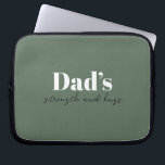 Pappa och Hugs - Fars dag Gift | Laptop Fodral<br><div class="desc">Behålla Pappa organiserade på resande fot med denna Personlig Electronics Bag för "Pappa's Strength and Hugs" - en tankfull och praktisk julklapp för Far Dag som bär mer än bara kablar och laddare. Med en elegant design och ett uppriktigt budskap är den här teknikpåsen perfekt för att lagra elektronik, tillbehör...</div>