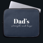 Pappa och Hugs - Fars dag Gift | Laptop Fodral<br><div class="desc">Behålla Pappa organiserade på resande fot med denna Personlig Electronics Bag för "Pappa's Strength and Hugs" - en tankfull och praktisk julklapp för Far Dag som bär mer än bara kablar och laddare. Med en elegant design och ett uppriktigt budskap är den här teknikpåsen perfekt för att lagra elektronik, tillbehör...</div>