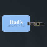 Pappa och Hugs - Fars dag Gift | Lug Bagagebricka<br><div class="desc">Lägg till ett meningsfullt drag i Pappa resor med Personligen "Pappa's Strength and Hugs" Luggage Tag - en unik och hjärtlig gåva från Far till pappa som alltid är på resande fot. Den här märkrn har en stark men känsloladdad utformning och kombinerar praktisk och känslomässig användning. Anpassa den med namn,...</div>