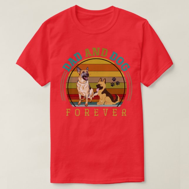Pappa och Hund for Pet Animal German Shepherd T Shirt (Design framsida)