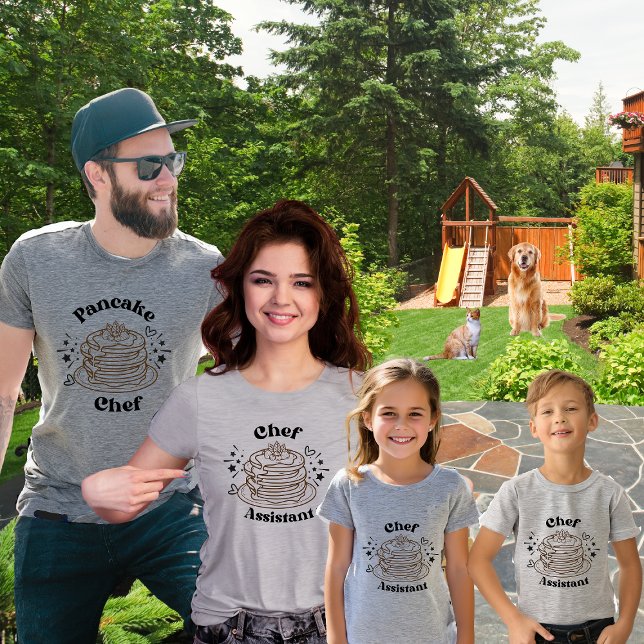 Pappa och Kids Pancake Chef T Shirt (Skapare uppladdad)