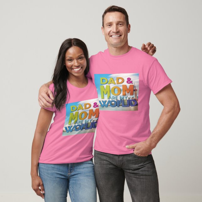 Pappa och mamma är mitt världsskepp t shirt (Unisex)