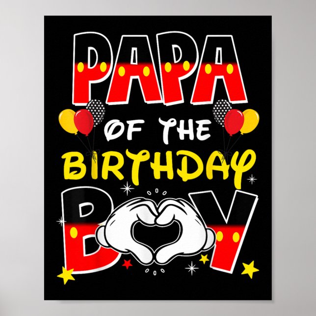 Pappa och Mamma Pappa i Party i födelsedagskorpan Poster (Framsidan)