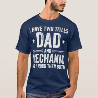 Pappa och Mechanic Funny Garage Fixing s Far T Shirt