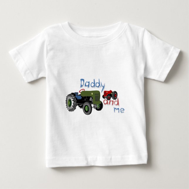 Pappa och mig traktorer tee shirt (Framsida)