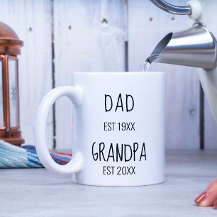Pappa och nya farfar EST 20XX Mugg