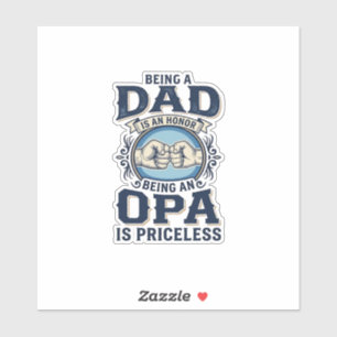 Pappa och Opa Vintage Knutna Nävar T-Shirt Design_ Klistermärken