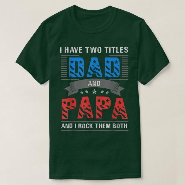Pappa och Pappa Coola Fars dag har två avdelningar T Shirt (Design framsida)