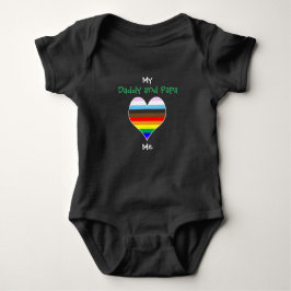 Pappa och Pappa Rainbow Heart Baby Bodykostym T Shirt