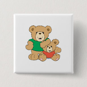 Pappa och Pojke Bear Knapp