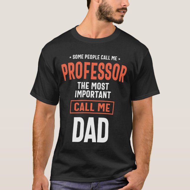 Pappa och professor Job Title Gift T Shirt (Framsida)
