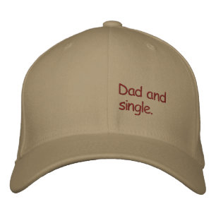 Pappa och singel. Röd brodyr för män Broderad Keps