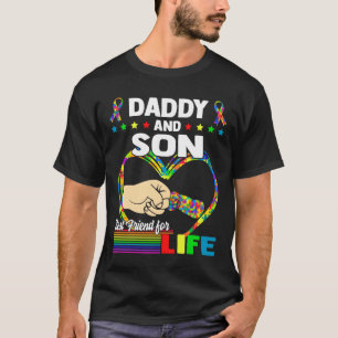 Pappa och son Bästa vän för livstids Autism Pappa  T Shirt