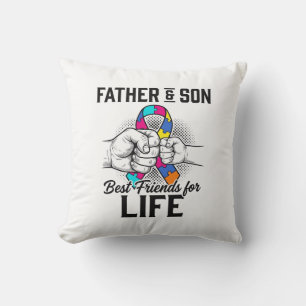 Pappa och son bästa vänner för livet pusselband kudde