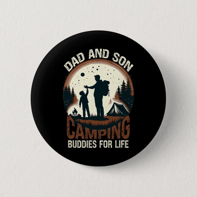 Pappa och son campingkompisar för livet - Camp Cam Knapp (Framsida)