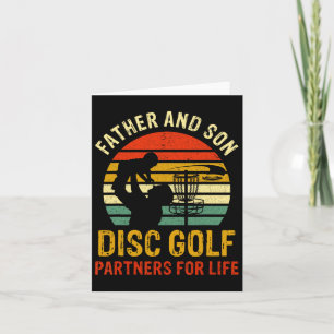 Pappa och son discgolfpartners för livet faders da kort