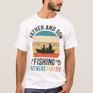 Pappa och son Fiskande partners för livet Design_1 T Shirt